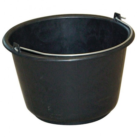 Seau à veau 16 litres polyéthylène noir avec anse