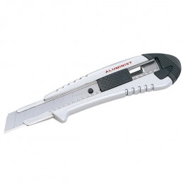 Tajima  : Cutter aluminium 18mm argent verrouillage automatique