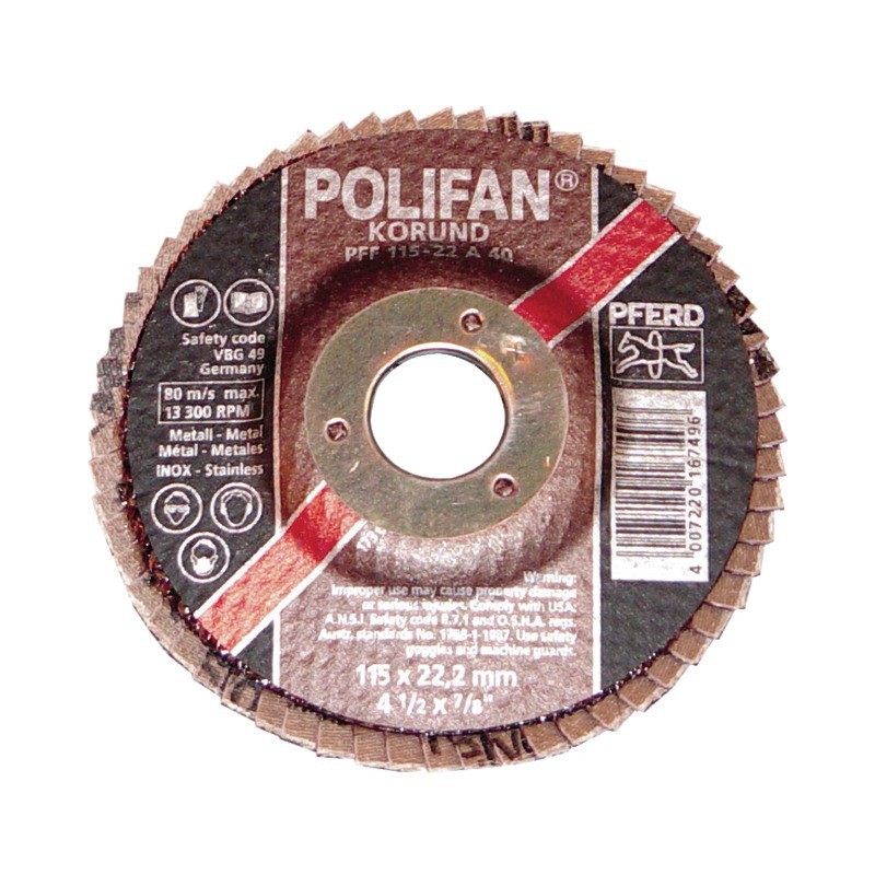 : DISQUE À LAMELLES 125 MM GRAIN 80 POLIFAN : DISQUE À LAMELLES 125 MM GRAIN 80 POLIFAN