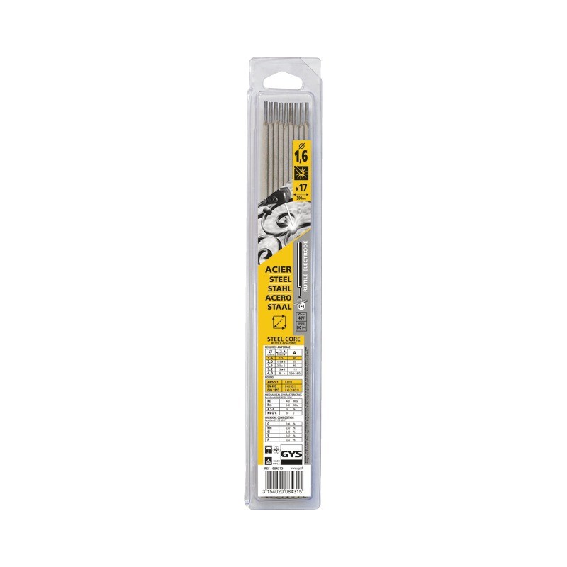 : ELECTRODE ACIER D 1,6 BLISTER DE 17 GYS