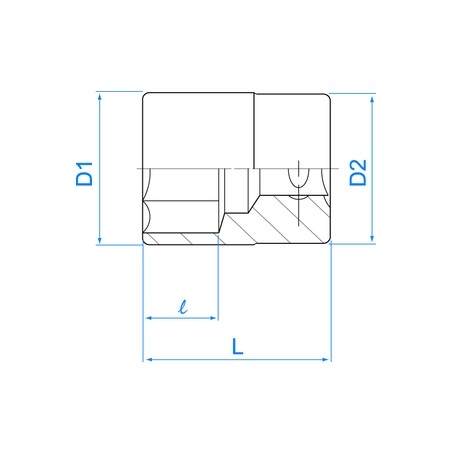 Douille Pouce 3/8" (9,53mm) standard 12 pans 3300S