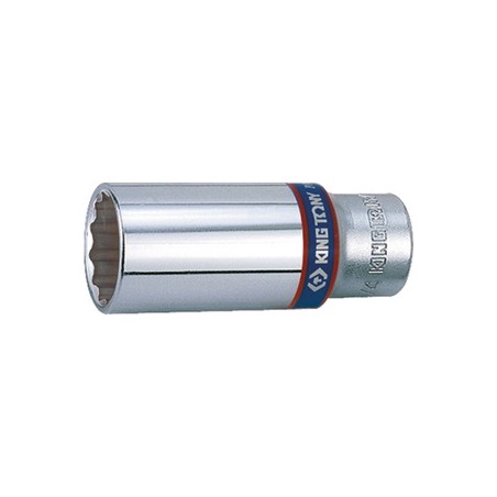 KING TONY  : Douille Métrique 3/8" (9,53mm) Longue 12 Pans