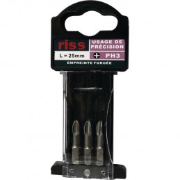 : EMBOUTS DE VISSAGE FORGE PHILLIPS PH3 LG 25 MM BOITE DE 3 RISS