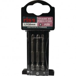 : EMBOUTS DE VISSAGE FORGE POZIDRIV PZ3 LG 50 MM BOITE DE 3 RISS