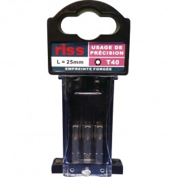 : EMBOUTS DE VISSAGE FORGE TORX T40 LG 25 MM BOITE DE 3 RISS