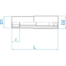 KING TONY  : Douille pour vis mâles Torx 3/8" (9,53mm) Longue 3275M