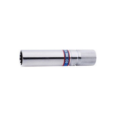 KING TONY  : Douilles pour bougies 14 mm longueur 90 mm 12 Pans