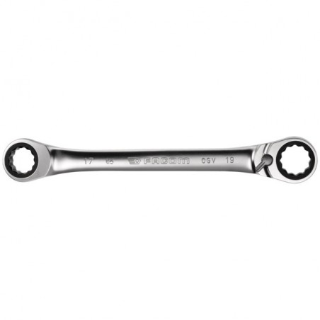 FACOM  : CLE POLYGONALE A CLIQUET INCLINEE A 15° 17X19 MM FACOM