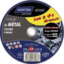 : DISQUE À TRONÇONNER MÉTAL/INOX 230 X 1,9 X 22,2 MM BLUE PRO