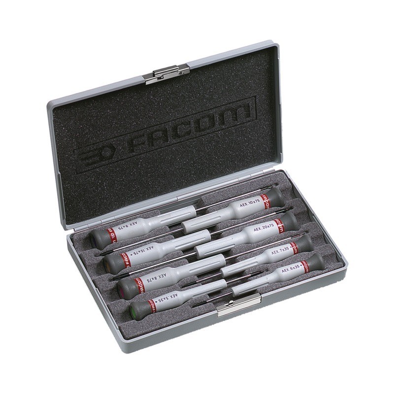 FACOM  : TOURNEVIS DE PRECISION MICRO-TECH TORX COFFRET DE 8 FACOM