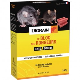 DIGRAIN LE BLOC DES RONGEURS 25 PPM-240G