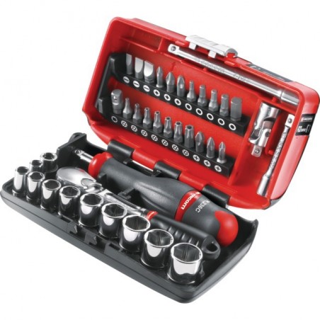 DOUILLES ET ACCESSOIRES CLIQUET HAUTES PERFORMANCES 1/4" COFFRET DE 28 PIECES FACOM