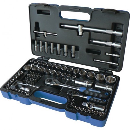 DOUILLES ET ACCESSOIRES 1/4" ET 1/2" COFFRET DE 100 PIECES