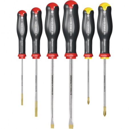 TOURNEVIS PROTWIST 4 FENTE - 2 PHILLIPS JEU DE 6 FACOM