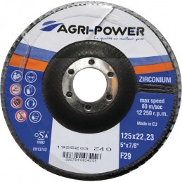 : DISQUE A LAMELLES 125X1 GR40 ZIRCONIUM AGRI-POWER