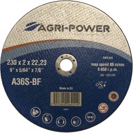 : DISQUE A TRONCONNER 230X2X22,2 METAL PLAT AGRI-POWER