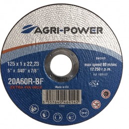 : DISQUE A TRONCONNER 125X1X22,2 INOX PLAT AGRI-POWER