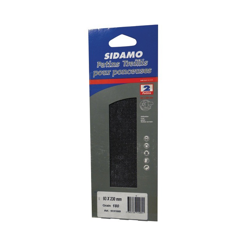 : PATIN TREILLIS NYLON 93X230 GR180  BLISTER DE 2