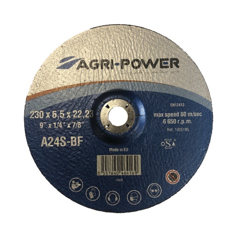 : DISQUE A EBARBER 230X6,5X22,2 MOYEU DEPORTE AGRI-POWER