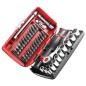 DOUILLES ET ACCESSOIRES CLIQUET A MANCHE ROTATIF 1/4" COFFRET DE 28 PIECES FACOM