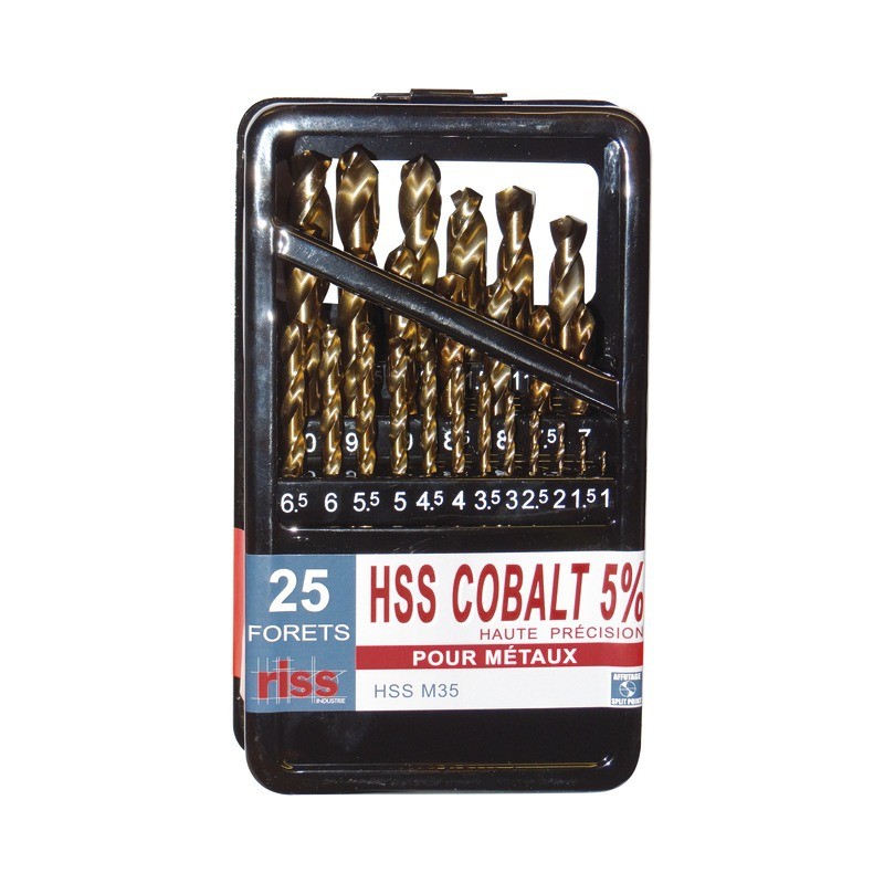 Coffret de forets métaux HSS 5% cobalt