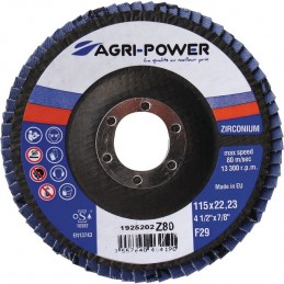 : DISQUE A LAMELLES 115X1 GR80 ZIRCONIUM AGRI-POWER