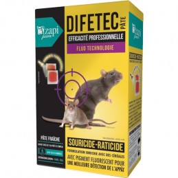 SOURICIDE RATICIDE GRAND PUBLIC DIFETEC PATE DIFENACOUM 10X15G / ETUI 150G