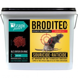 SOURICIDE RATICIDE PRO BRODITEC BLE BRODIFACOUM SEAU 5KG