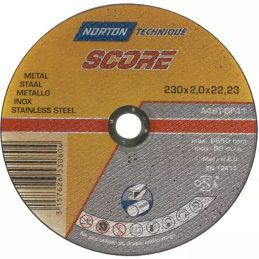 : DISQUE À TRONÇONNER MÉTAL/INOX 230 X 2 X 22,2 MM SCORE