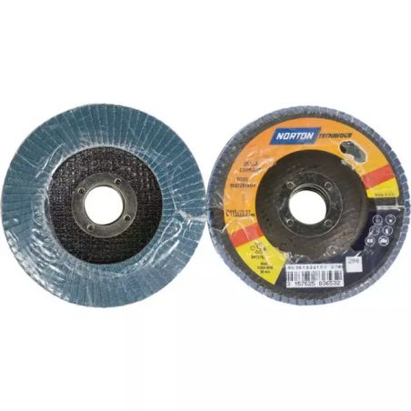 : DISQUE À LAMELLES BOMBÉ 115 MM GRAIN 80 BLUE PRO