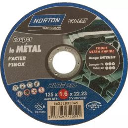 : DISQUE À TRONÇONNER MÉTAL/INOX 125 X 1,6 X 22,2 MM BLUE PRO