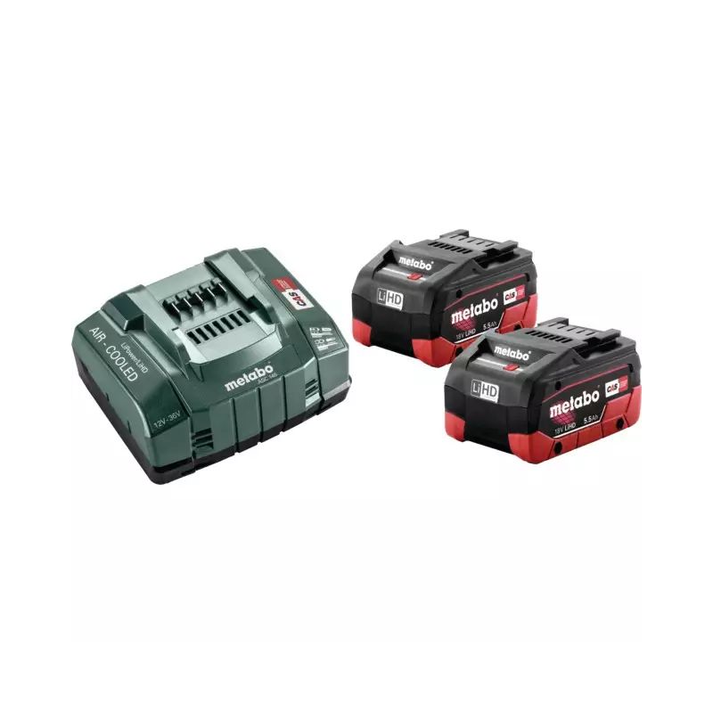 : BATTERIE LIHD 5,5AH 18V PACK DE 2 AVEC CHARGEUR METABO