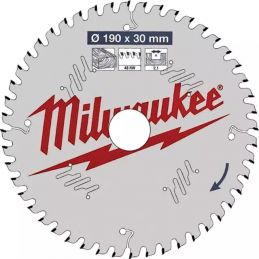 : LAME SCIE CIRCULAIRE 190X30X48 MM TOUS TYPE DE BOIS MIWAUKEE