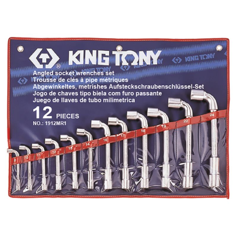 KING TONY  : Trousse de clés à pipe métriques - 12 pièces