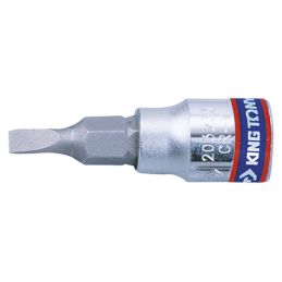 KING TONY  : Douille tournevis fente  1/4" (6.35mm)  3.5mm - 203235