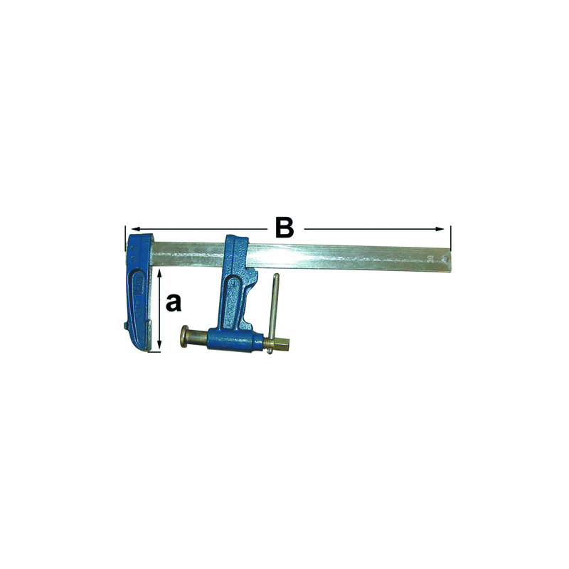 Urko  : Serre joint a pompe 30x8 hauteur 90mm(a) longueur 300mm(b)