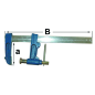 Serre joint a pompe 40x10 hauteur 140mm(a) longueur 600mm (b)