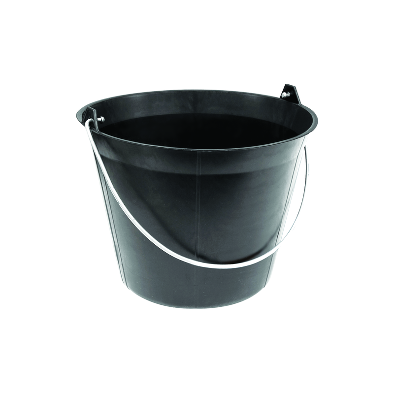 SOFOP  : Seau maçon 11 litres plastique noir anse diamètre 5.3mm