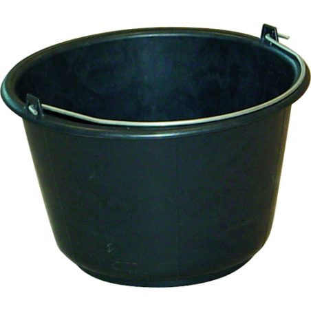 : Seau à veau 16 litres polyéthylène noir avec anse