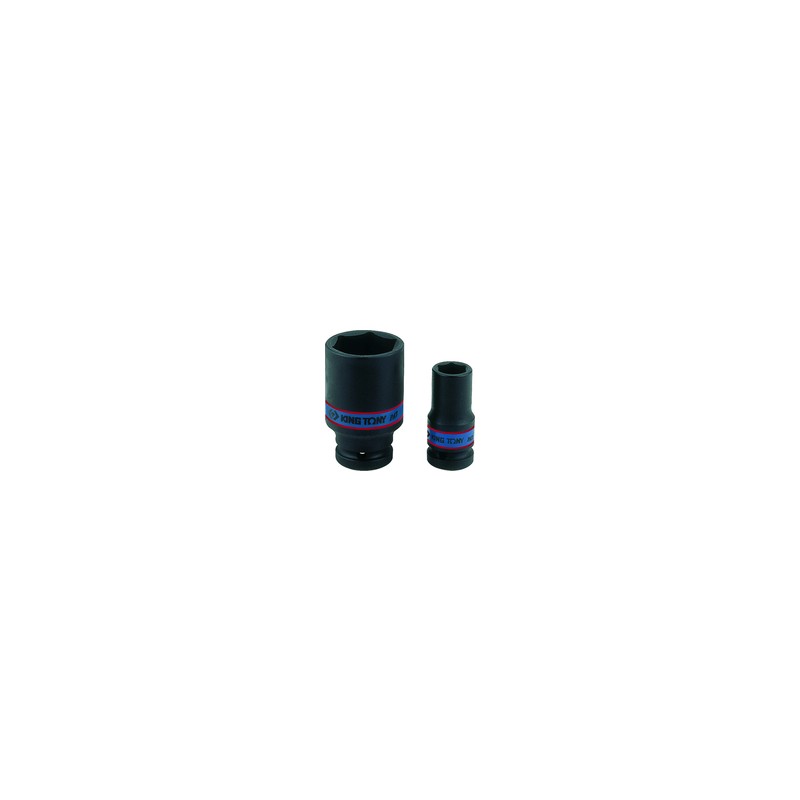 KING TONY : Douille à chocs Métrique 1/2" (12.7mm) Longue Paroi fine 19 mm KING TONY : Douille à chocs Métrique 1/2" (12.7mm) Longue Paroi fine 19 mm