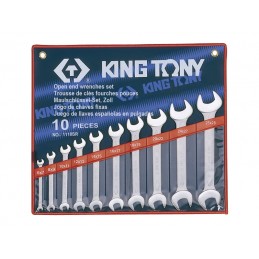 KING TONY  : Trousse de clés fourches en pouces - 10 pièces