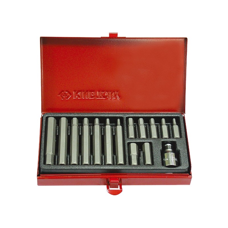 Coffret d'embouts tournevis 6 Pans 10mm - 15 pièces - King Tony