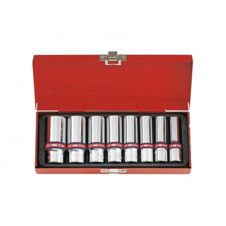 KING TONY  : Coffret de douilles longues pouces 3/8" - 8 pièces