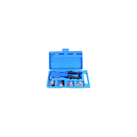 KING TONY  : Coffret de pince à riveter avec rivets - 121 pièces