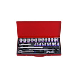 KING TONY  : Coffret de douilles métriques et accessoires 1/2" - 27 pièces