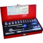 Coffret de douilles métriques et accessoires 1/4" - 18 pièces