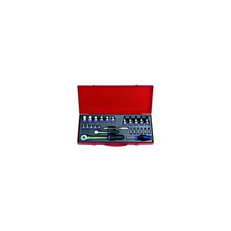 KING TONY  : Coffret de douilles 1/4" et 1/2" TORX - 26 pièces