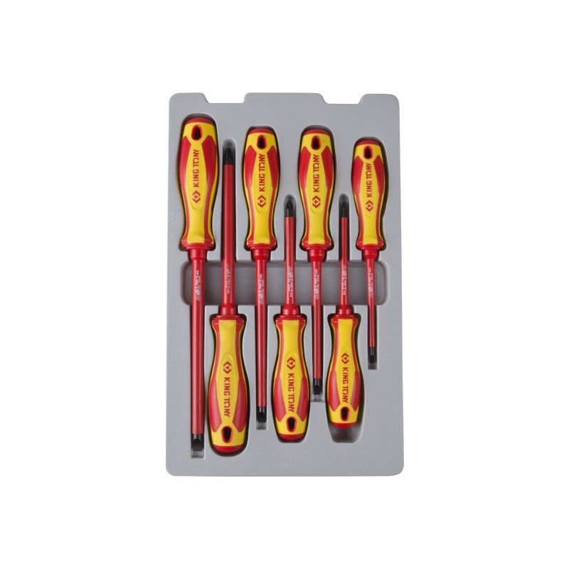 Jeu de tournevis Isolé 1000V à fente et PHILLIPS - 7 pièces