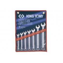KING TONY  : Trousse de clés mixtes en pouces  - 7 pièces