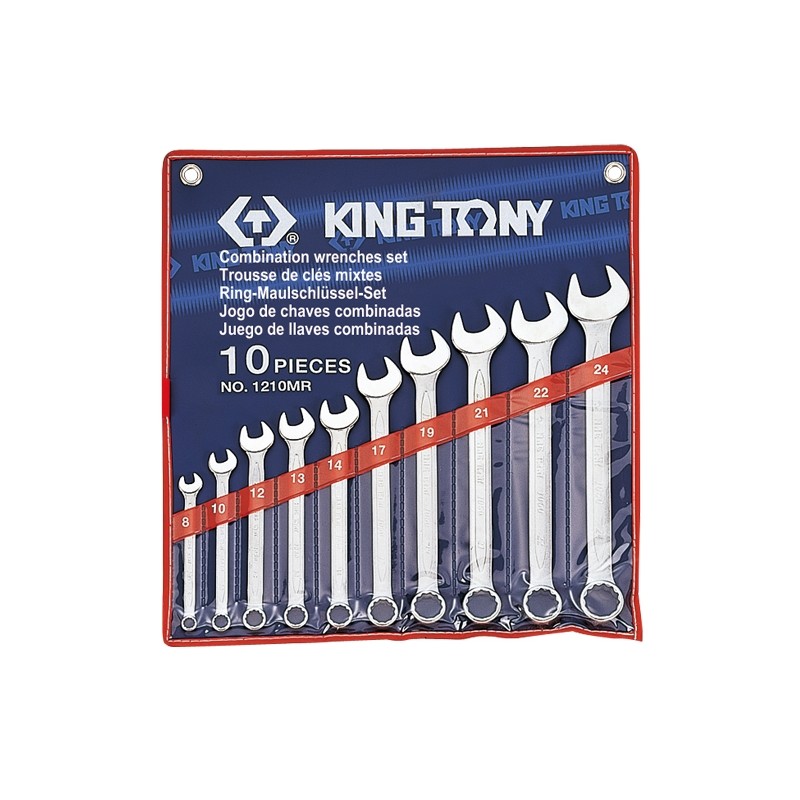 KING TONY  : Trousse de clés mixtes métriques - 10 pièces